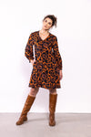 Fay Dress | Orange Rust Print