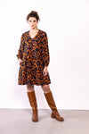 Fay Dress | Orange Rust Print